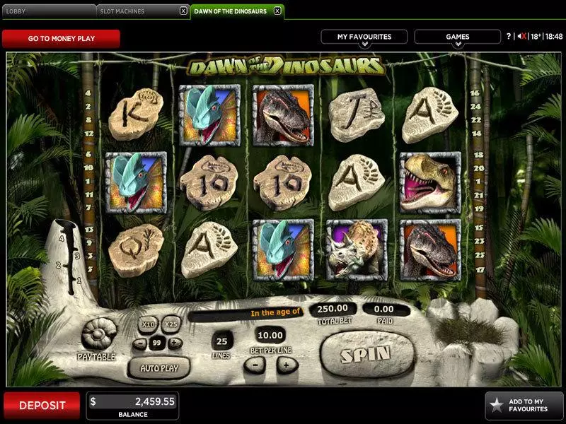 Dawn of the Dinosaurs Free Casino Slot  with, delSecond Screen Game