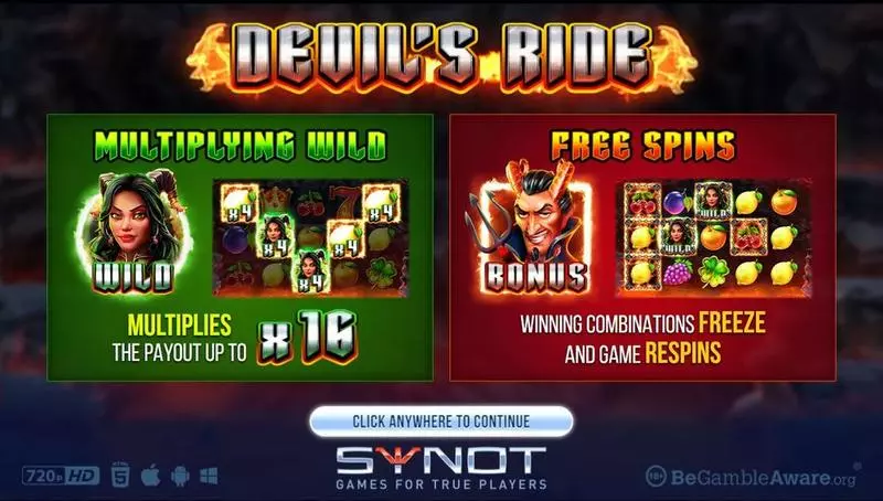 Devils Ride Free Casino Slot  with, delFree Spins