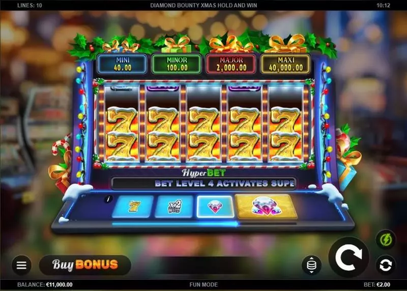 Diamond Bounty Xmas Hold and Win! Free Casino Slot  with, delBuy Feature