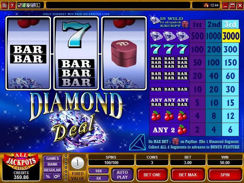 Diamond Deal Free Casino Slot  with, delSecond Screen Game