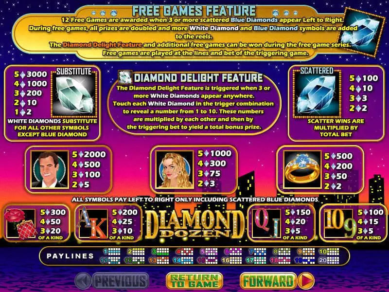 Diamond Dozen Free Casino Slot  with, delFree Spins
