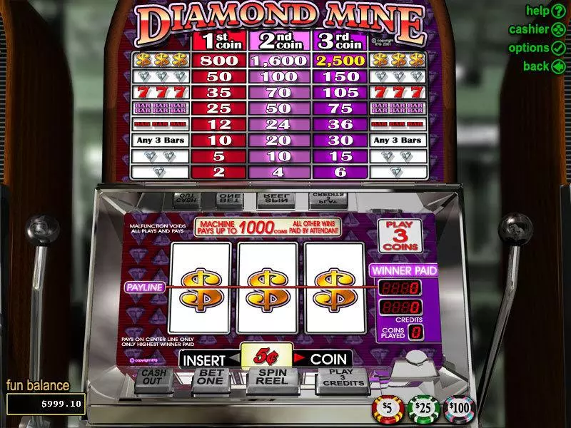 Diamond Mine Free Casino Slot 