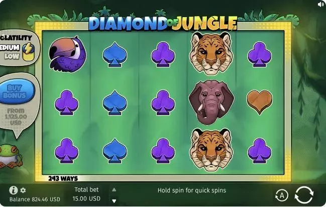 Diamond of Jungle Free Casino Slot  with, delBuy Feature