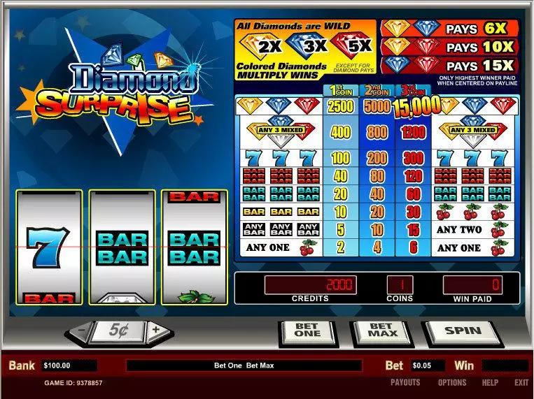 Diamond Surprise Free Casino Slot 