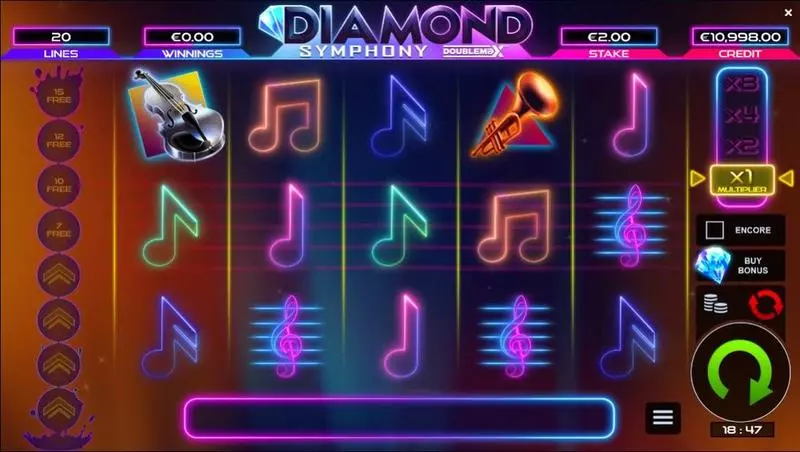 Diamond Symphony DoubleMax Free Casino Slot  with, delDoublemax