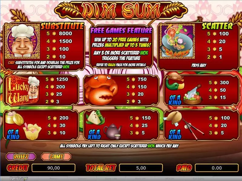 Dim Sum Free Casino Slot  with, delFree Spins