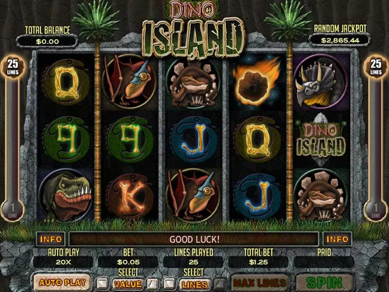 Dino Island Free Casino Slot  with, delSecond Screen Game