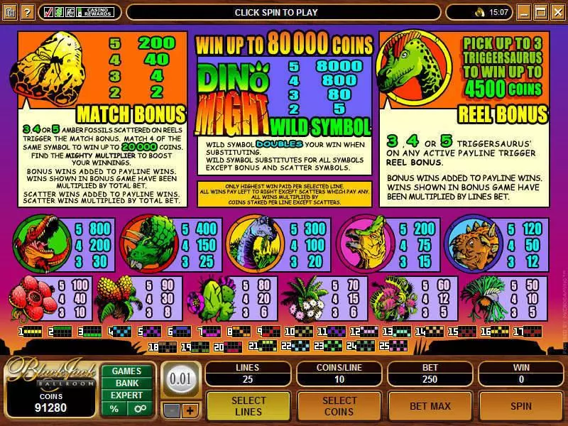 Dino Might Free Casino Slot  with, delSecond Screen Game