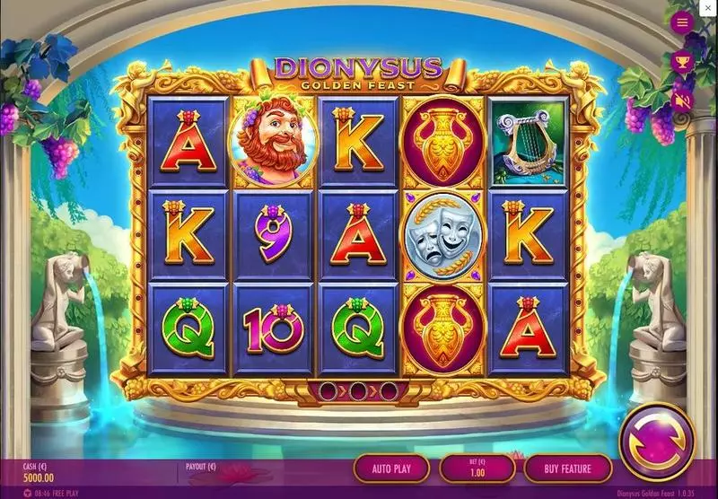 Dionysus Golden Feast Free Casino Slot  with, delSticky Re-Spins