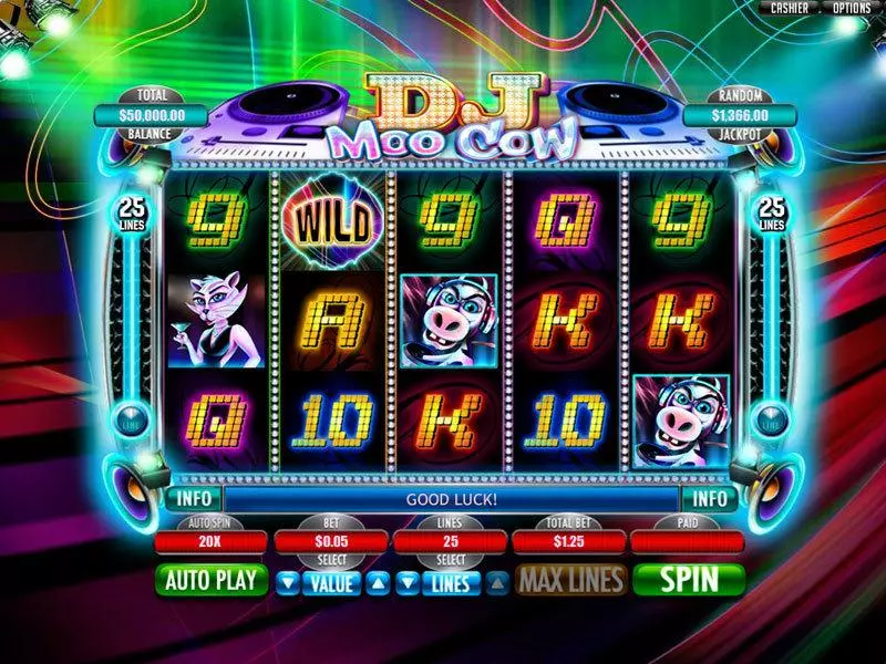 DJ Moo Cow Free Casino Slot  with, delFree Spins