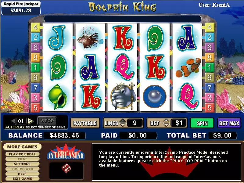 Dolphin King Free Casino Slot  with, delFree Spins