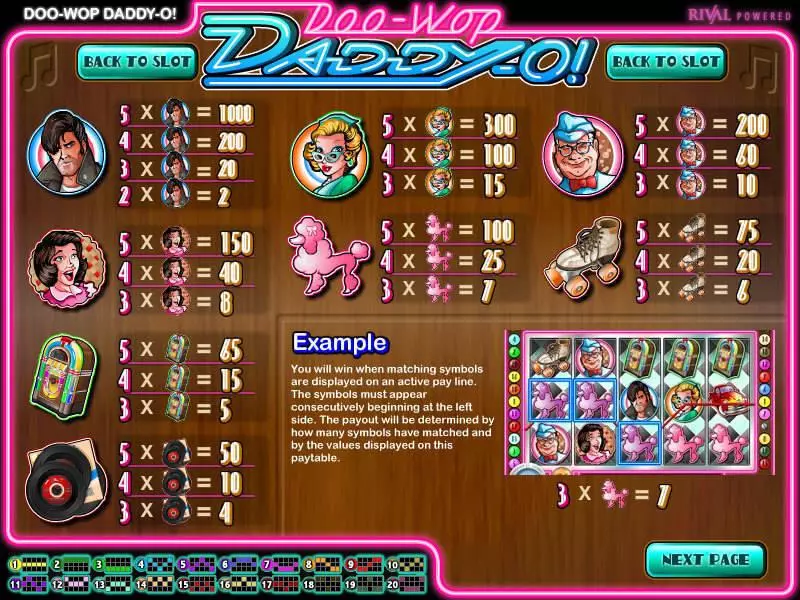 Doo-wop Daddy-O Free Casino Slot  with, delSecond Screen Game