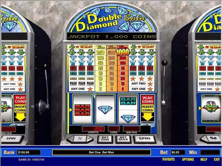 Double Diamond Spin 1 Line Free Casino Slot 