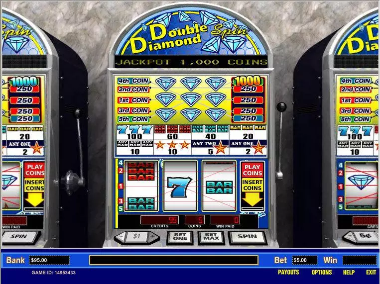 Double Diamond Spin 5 Line Free Casino Slot 