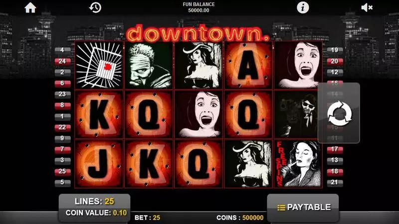 Downtown Free Casino Slot  with, delFree Spins