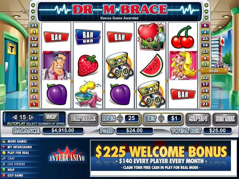 Dr M Brace Free Casino Slot  with, delFree Spins