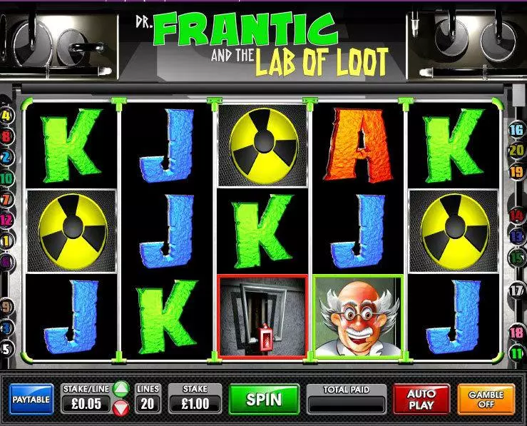 Dr.Frantic and the Lab of Loot Free Casino Slot  with, delMulti Level