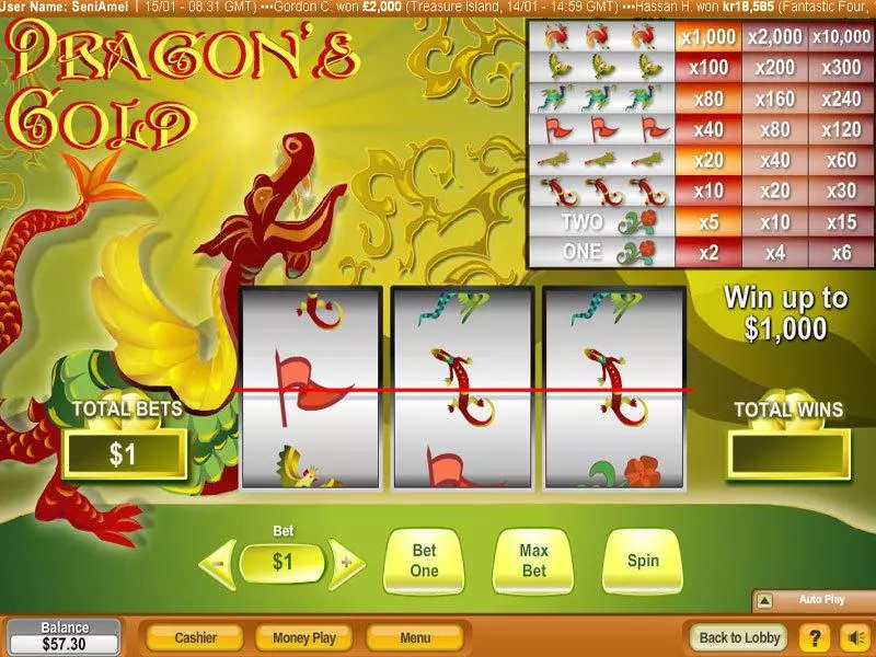 Dragon's Gold Free Casino Slot 