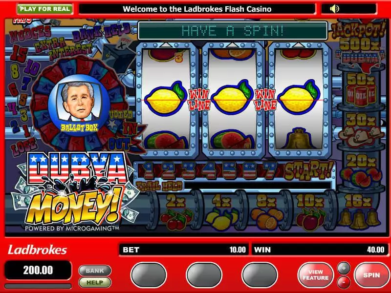 Dubya Money Free Casino Slot  with, delSecond Screen Game
