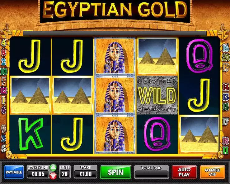 Egyptian Gold Free Casino Slot  with, delOn Reel Game