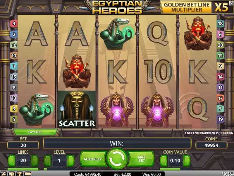 Egyptian Heroes Free Casino Slot  with, delFree Spins