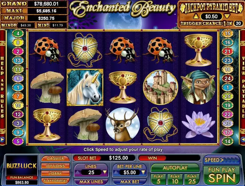 Enchanted Beauty Free Casino Slot  with, delJackpot bonus game