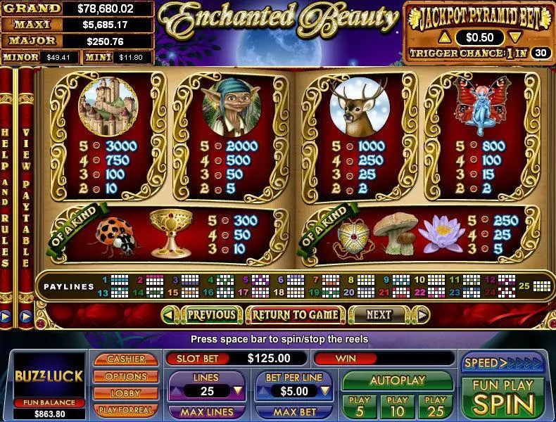 Enchanted Beauty Free Casino Slot  with, delJackpot bonus game
