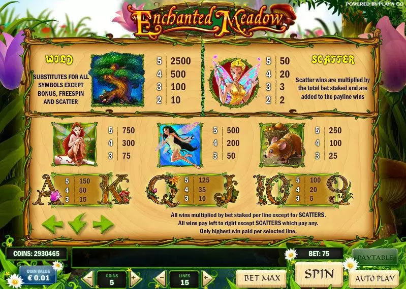 Enchanted Meadow Free Casino Slot  with, delFree Spins