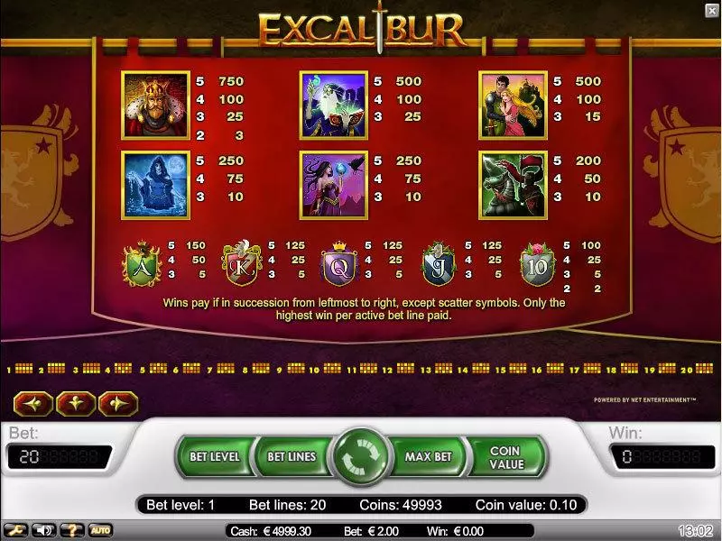 Excalibur Free Casino Slot  with, delFree Spins