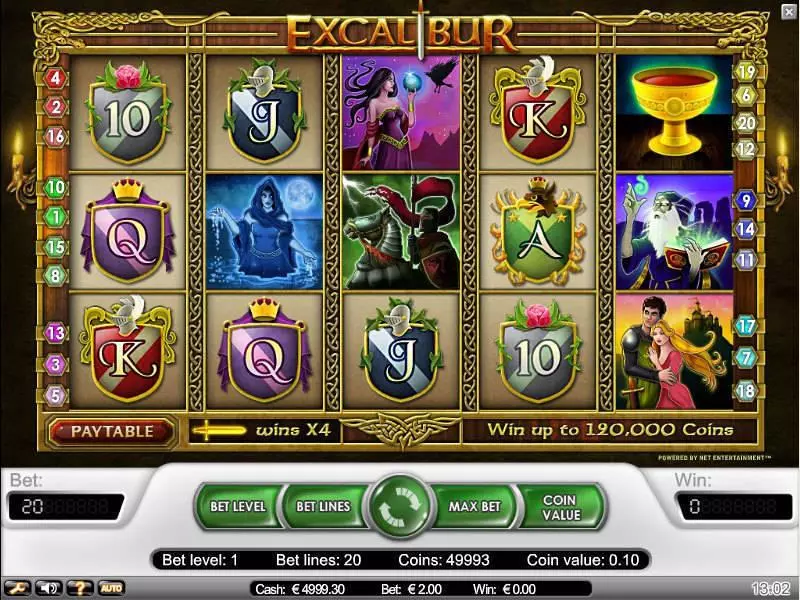 Excalibur Free Casino Slot  with, delFree Spins