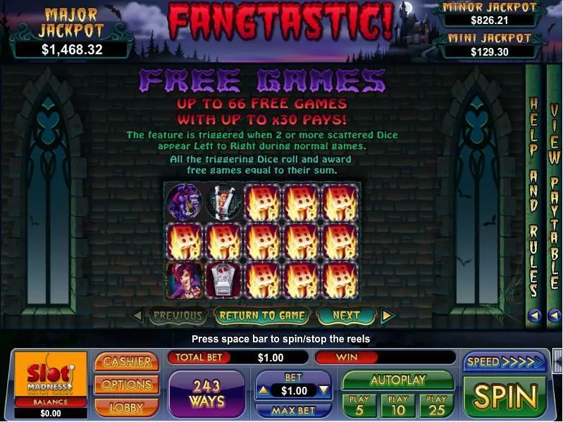 Fangtastic Free Casino Slot  with, delOn Reel Game