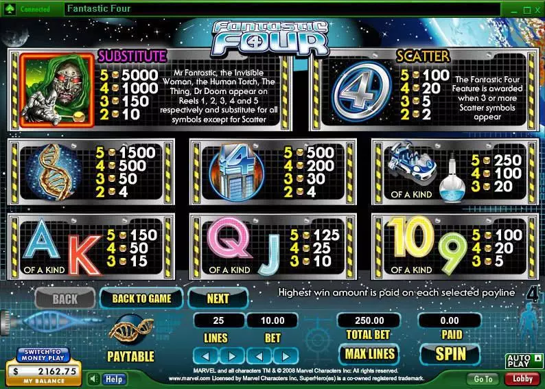 Fantastic Four Free Casino Slot  with, delFree Spins