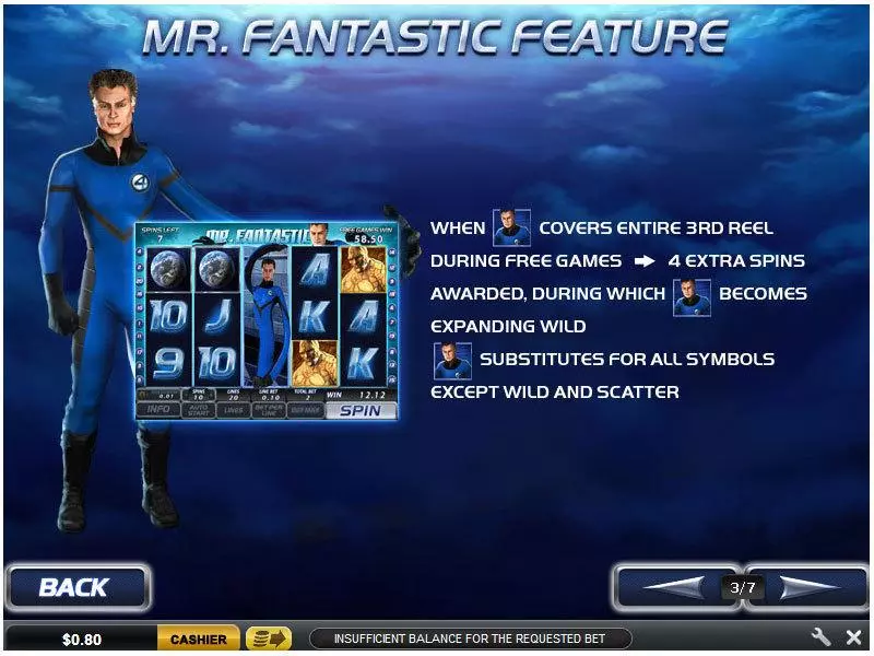 Fantastic Four 50 Line Free Casino Slot  with, delJackpot bonus game