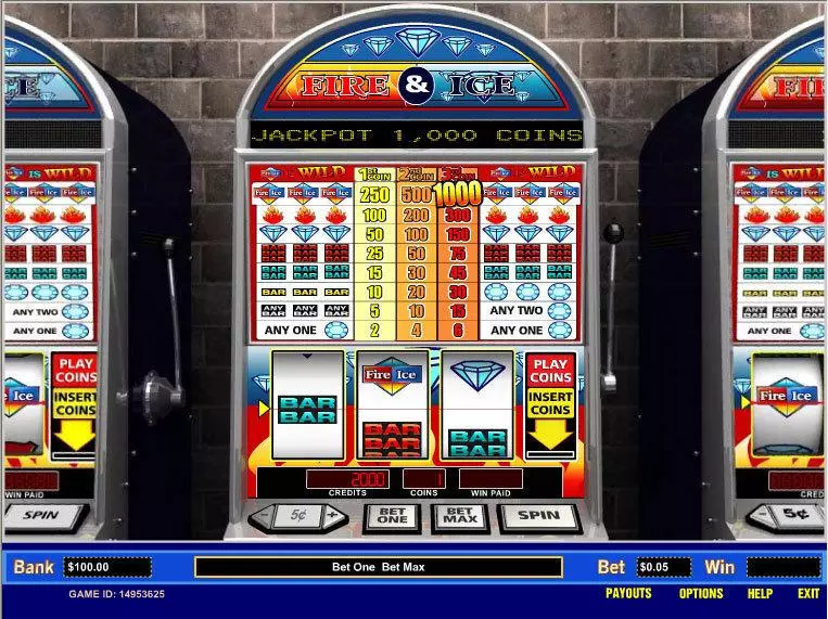 Fire and Ice 1 Line Free Casino Slot 