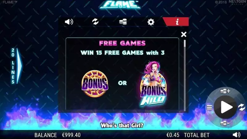 Flame Free Casino Slot  with, delOn Reel Game