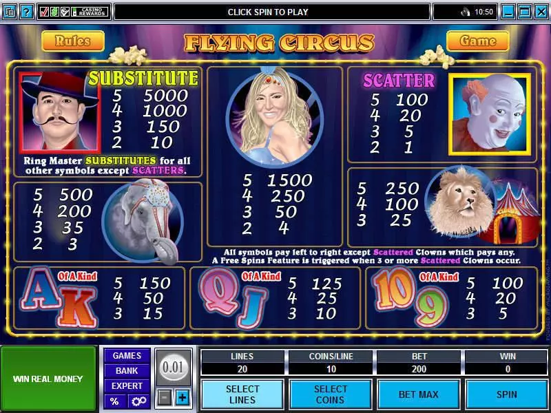 Flying Circus Free Casino Slot  with, delFree Spins