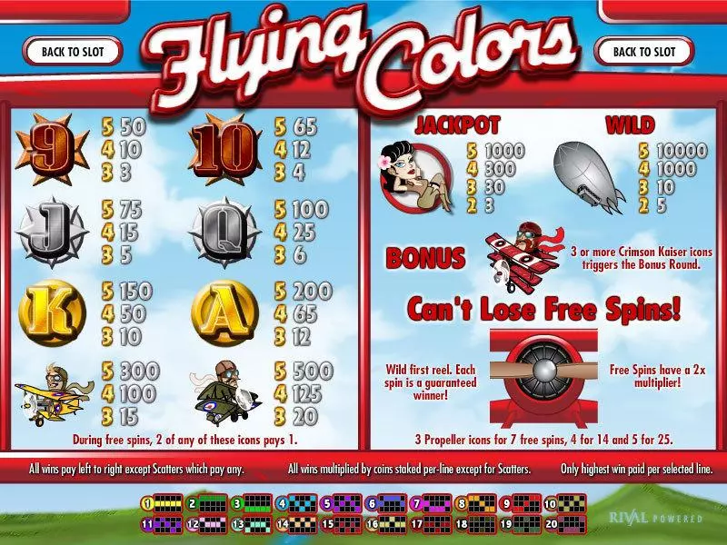 Flying Colors Free Casino Slot  with, delFree Spins