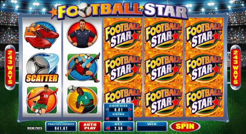 Football Star Free Casino Slot  with, delFree Spins