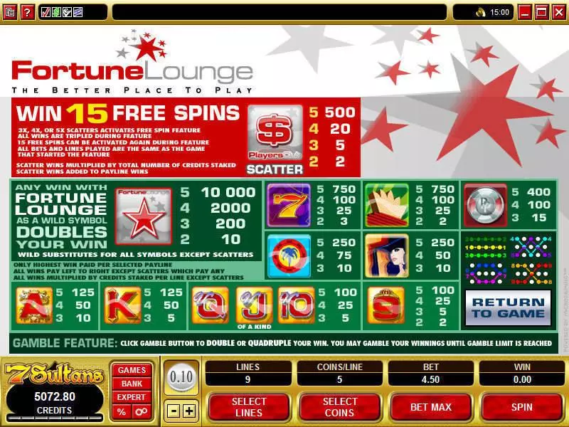 Fortune Lounge Free Casino Slot  with, delFree Spins