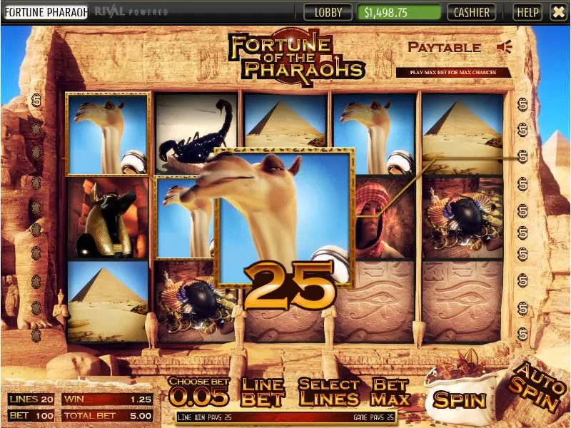 Fortune of the Pharaos Free Casino Slot  with, delFree Spins