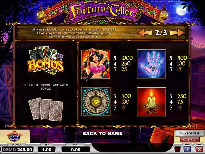 Fortune Teller Free Casino Slot  with, delSecond Screen Game