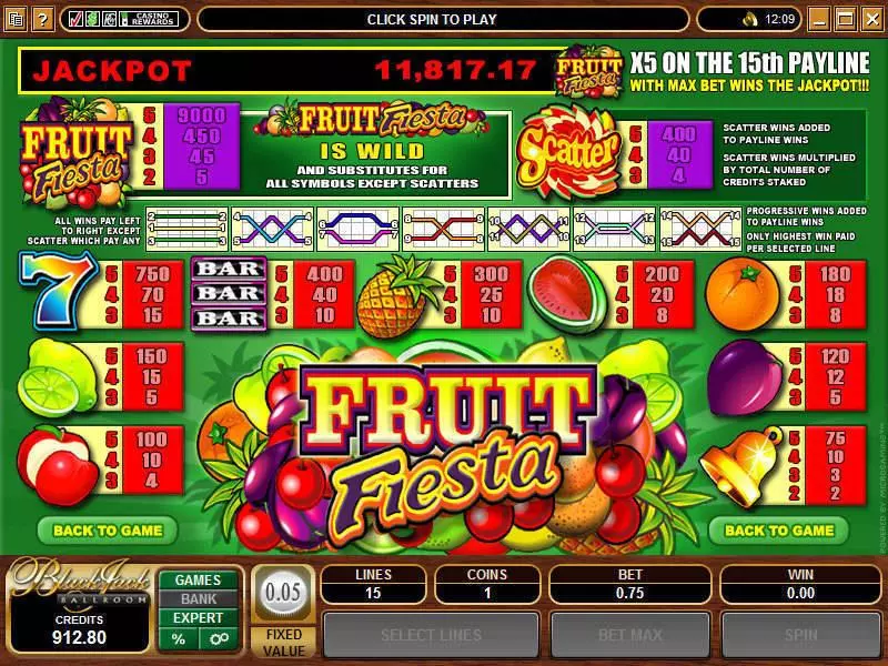 Fruit Fiesta 5-Reels Free Casino Slot 