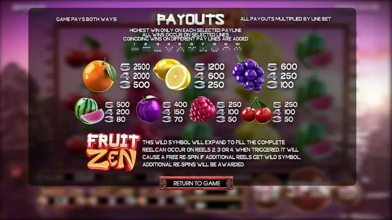Fruit Zen Free Casino Slot  with, delWild Reels