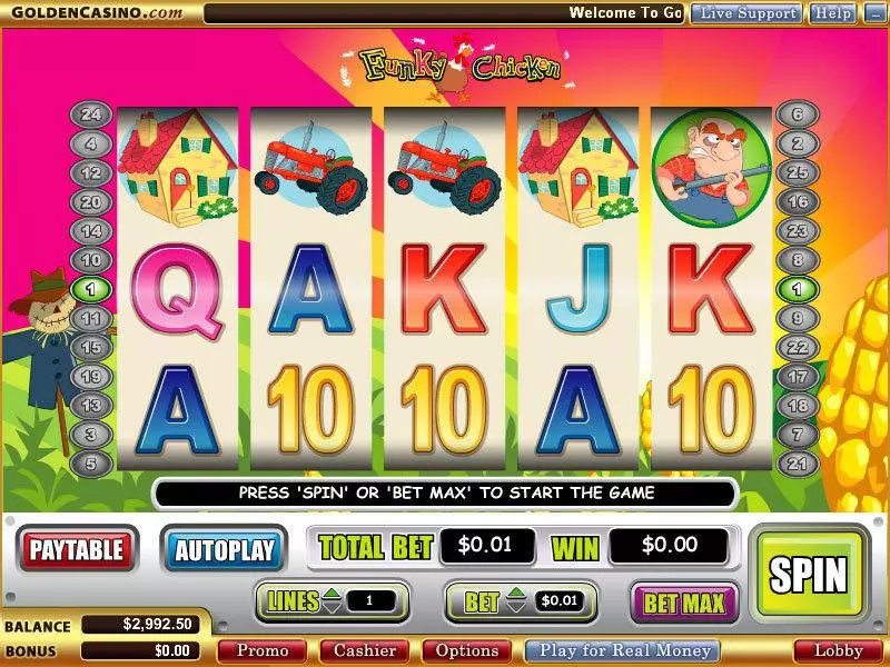 Funky Chicken Free Casino Slot  with, delFree Spins