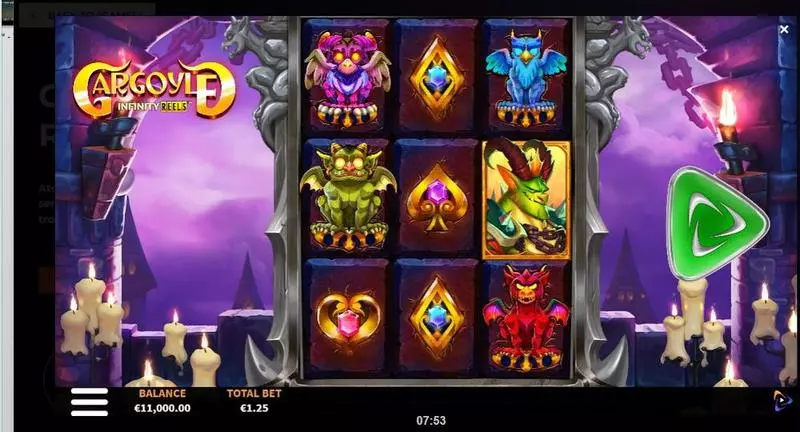 Gargoyle Infinity Reels Free Casino Slot  with, delWheel of Fortune