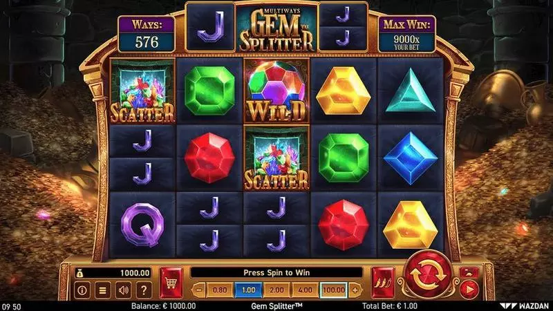 Gem Splitter Free Casino Slot  with, delFree Spins