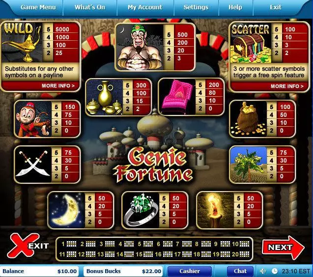 Genie Fortune Free Casino Slot  with, delFree Spins