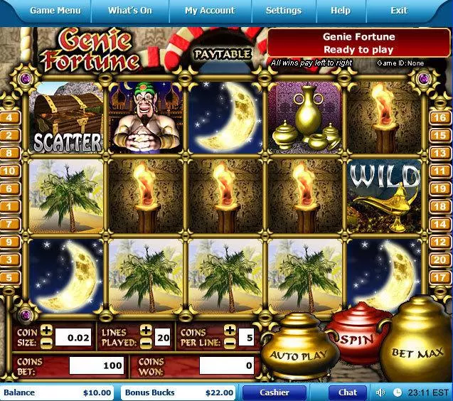 Genie Fortune Free Casino Slot  with, delFree Spins