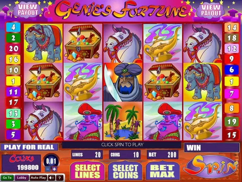 Genie's Fortune Free Casino Slot  with, delSecond Screen Game