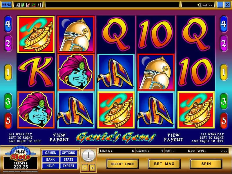 Genie's Gems Free Casino Slot 